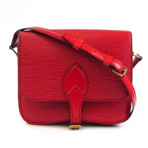 Louis Vuitton Cartouchiere Shoulder Bag Epi Leather Red Gold